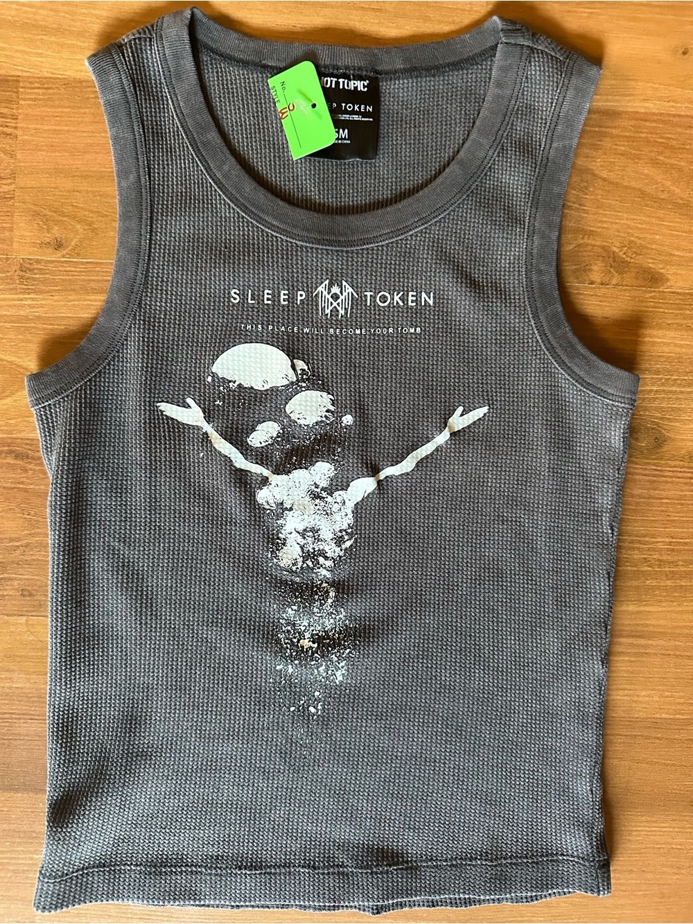 🆕 Gray Ribbed Sleep Token This Place Will Become Your Tomb Graphic Tank